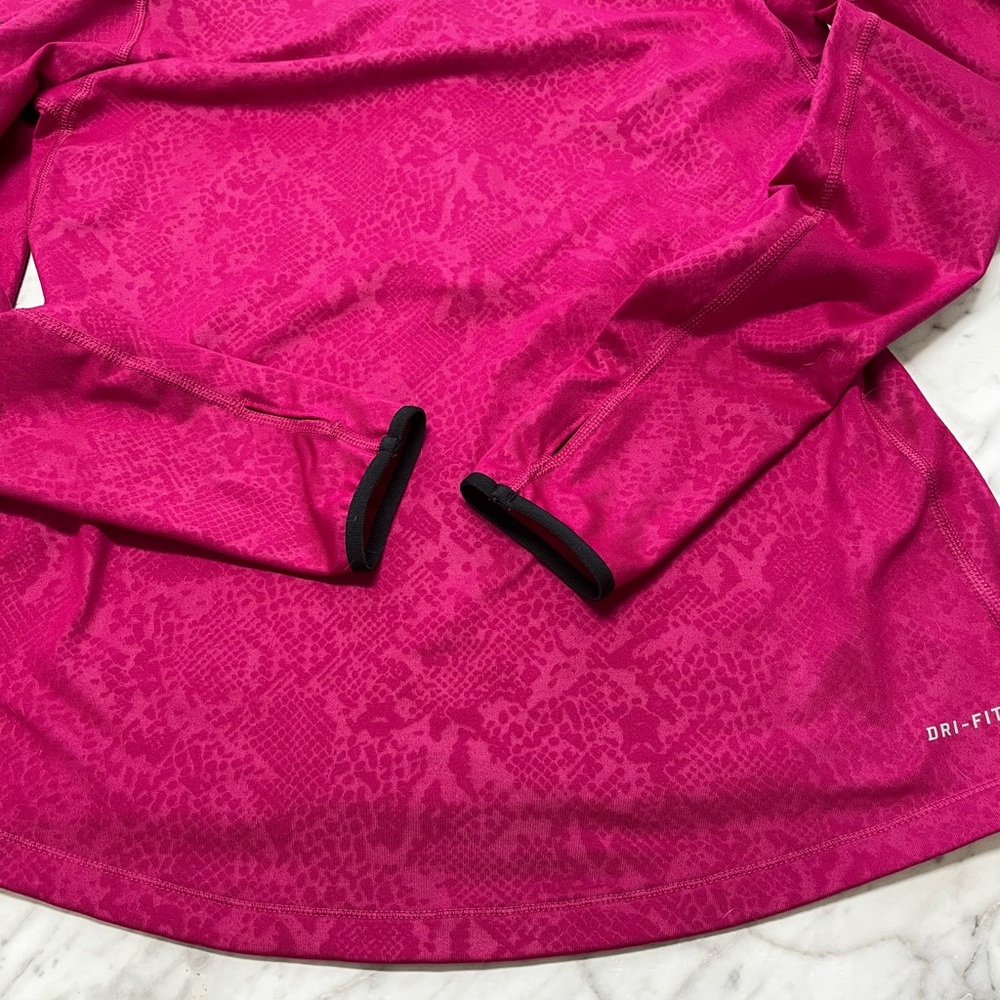 Nike Pro Dri-FIT Half Zip Women’s Pullover in Bold Pink/Magenta - Picture 8 of 12